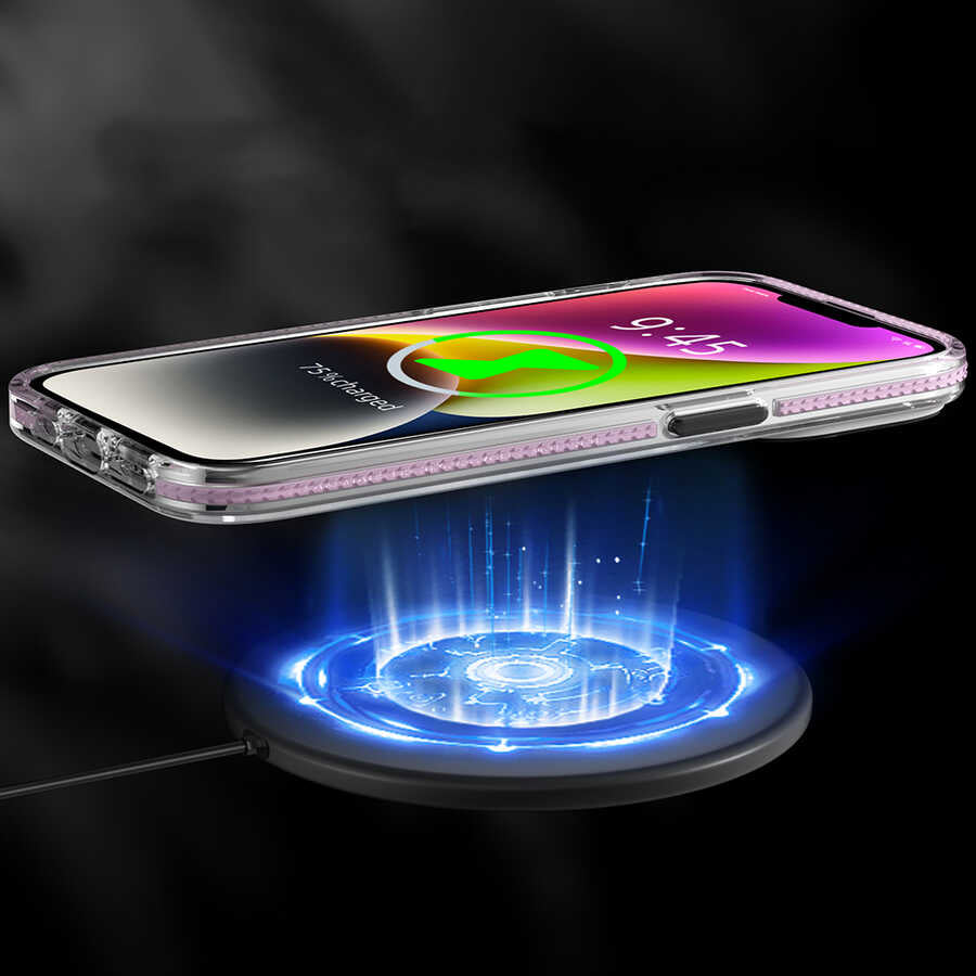 Apple iPhone 14 Plus Kılıf Magsafe Şarj Özellikli YoungKit Exquisite Serisi Kapak Pembe
