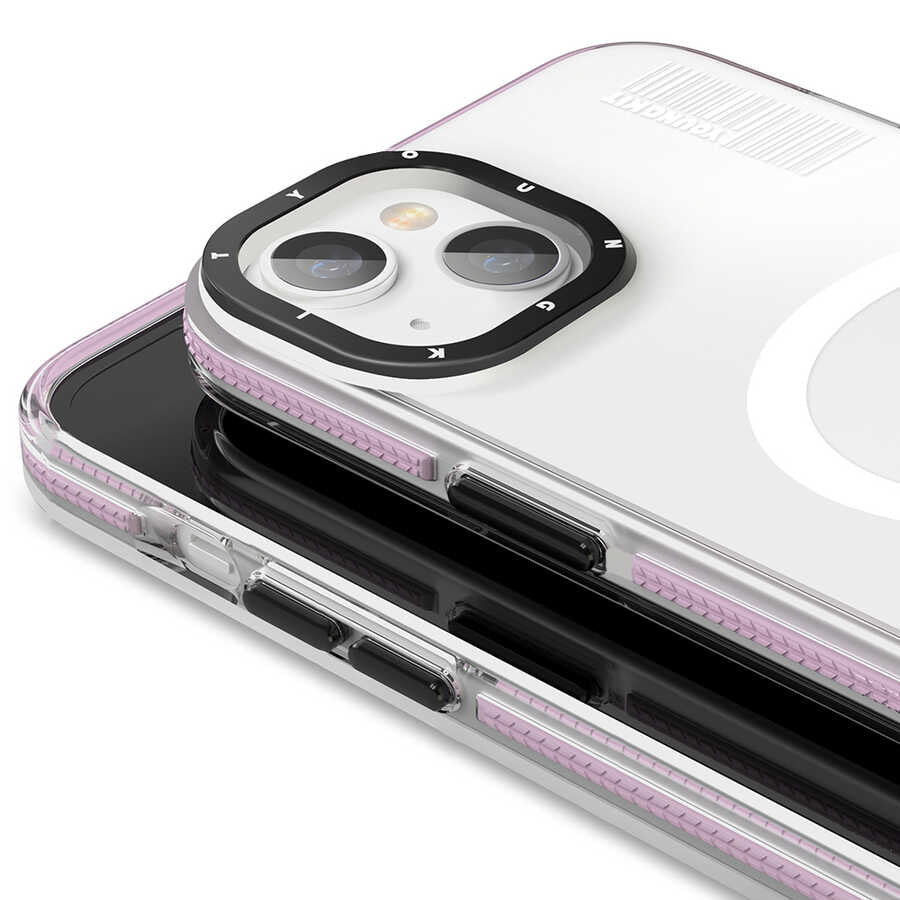 Apple iPhone 14 Plus Kılıf Magsafe Şarj Özellikli YoungKit Exquisite Serisi Kapak Pembe