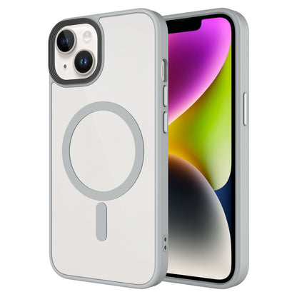 iPhone 14 Plus Kılıf Mat Arka Yüzey Wireless Şarj Özellikli Zore Flet M-safe Kılıf