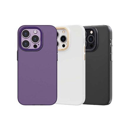 iPhone 14 Plus Kılıf Metal Kamera Çerçeveli Recci Glaze Serisi Kılıf