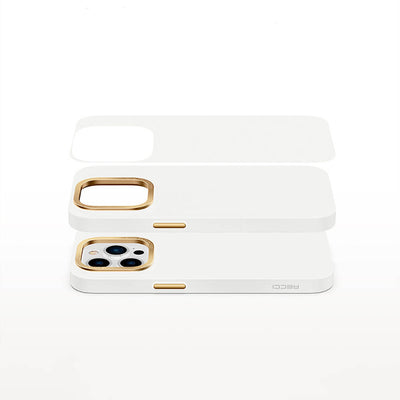 Apple iPhone 14 Plus Kılıf Metal Kamera Çerçeveli Recci Glaze Serisi Kapak Siyah
