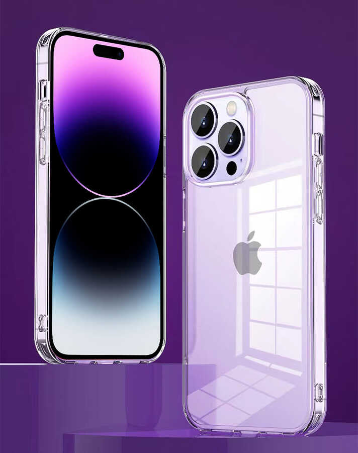 Apple iPhone 14 Plus Kılıf Şeffaf Airbag Tasarımlı Wiwu ZCC-108 Concise Serisi Kapak Renksiz