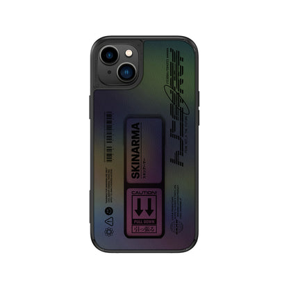 iPhone 14 Plus Kılıf SkinArma Holografik Tasarımlı Standlı Deri Görünümlü Kira Kobai Kılıf