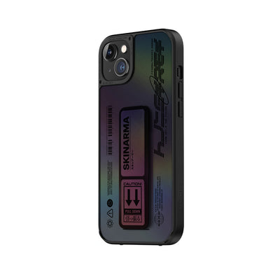 Apple iPhone 14 Plus Kılıf SkinArma Holografik Tasarımlı Standlı Deri Görünümlü Kira Kobai Kapak Colorful