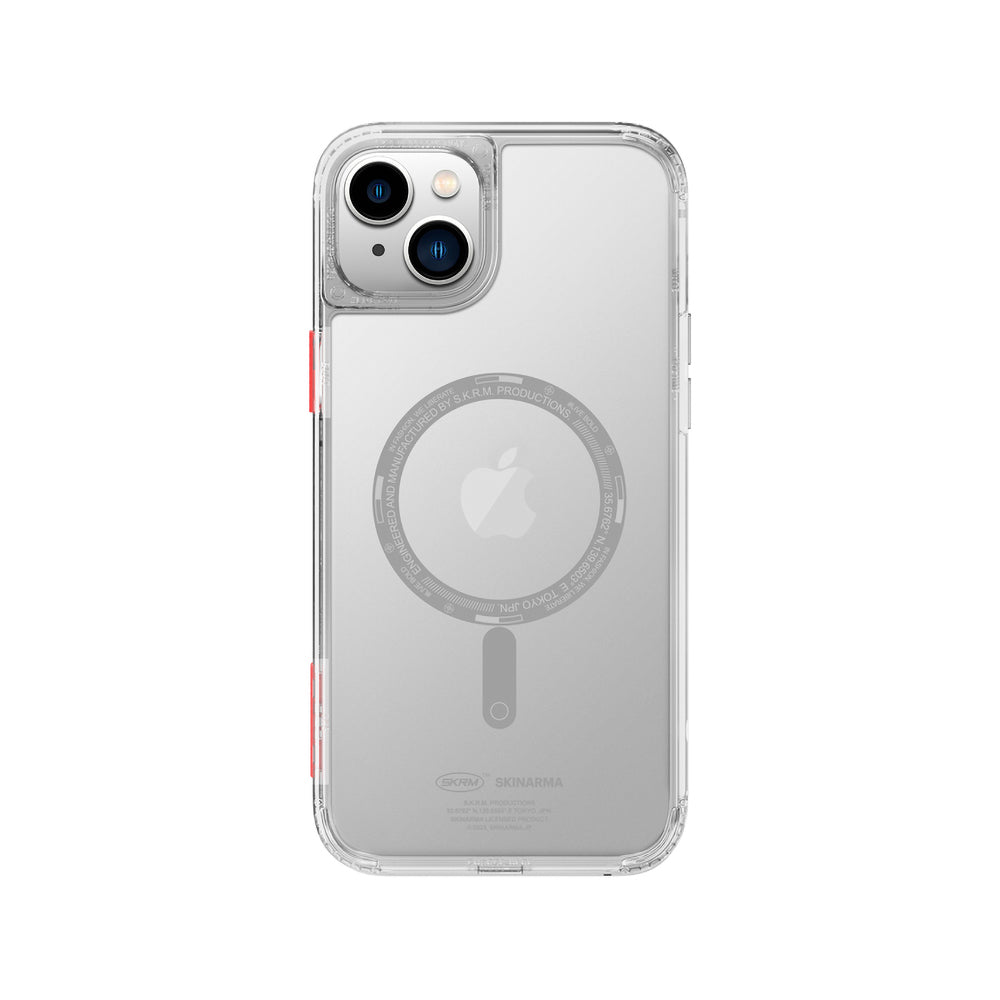 Apple iPhone 14 Plus Kılıf SkinArma Şeffaf Airbag Tasarımlı Magsafe Şarj Özellikli Saido Kapak Renksiz