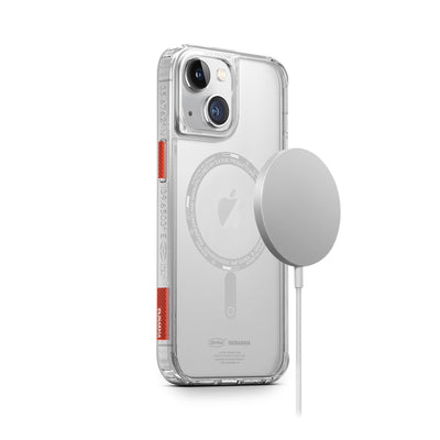 Apple iPhone 14 Plus Kılıf SkinArma Şeffaf Airbag Tasarımlı Magsafe Şarj Özellikli Saido Kapak Renksiz