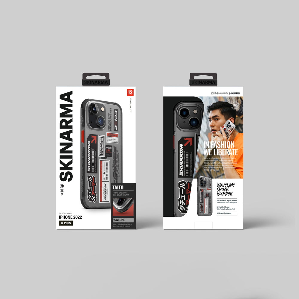 iPhone 14 Plus Kılıf SkinArma Şeffaf Desenli Airbag Tasarımlı Taito Kılıf