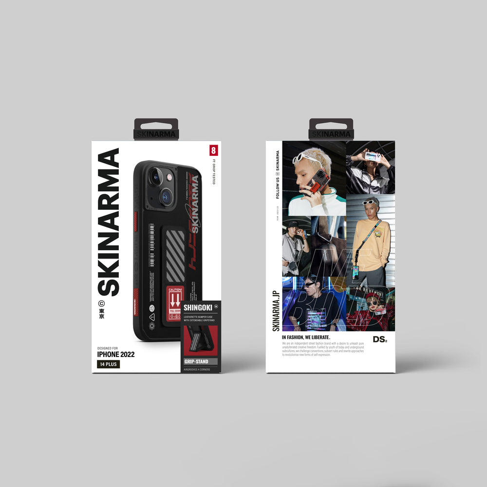 Apple iPhone 14 Plus Kılıf SkinArma Standlı Deri Görünümlü Shingoki Kapak Kırmızı