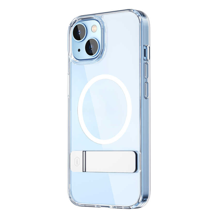iPhone 14 Plus Kılıf Standlı M-safe Wireless Şarj Özellikli Wiwu Aurora Serisi Kılıf