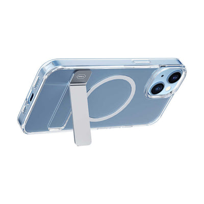 Apple iPhone 14 Plus Kılıf Standlı Magsafe Wireless Şarj Özellikli Wiwu Aurora Serisi Kapak Renksiz