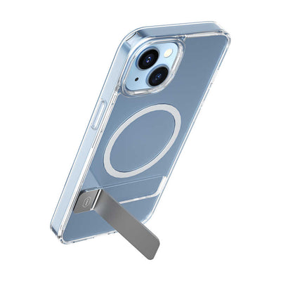 Apple iPhone 14 Plus Kılıf Standlı Magsafe Wireless Şarj Özellikli Wiwu Aurora Serisi Kapak Renksiz