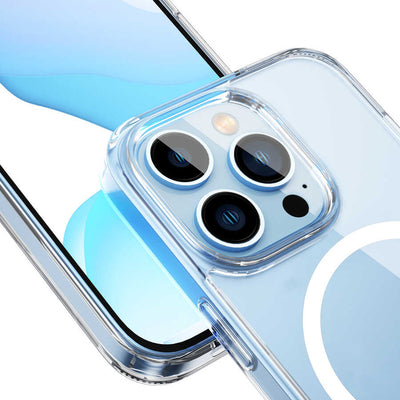 Apple iPhone 14 Plus Kılıf Standlı Magsafe Wireless Şarj Özellikli Wiwu Aurora Serisi Kapak Renksiz