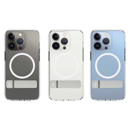 iPhone 14 Plus Kılıf Standlı M-safe Wireless Şarj Özellikli Wiwu Aurora Serisi Kılıf