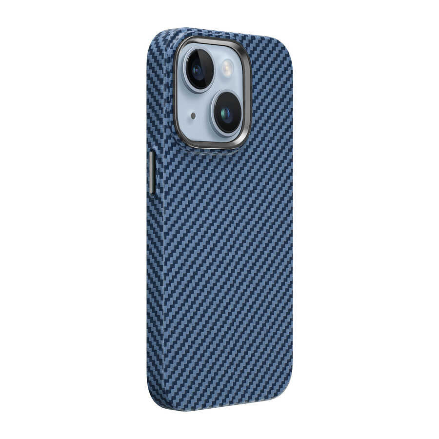 iPhone 14 Plus Kılıf Wiwu Karbon Fiber Görünümlü M-safe Wireless Şarj Özellikli Kabon Kılıf
