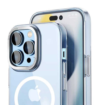 Apple iPhone 14 Plus Kılıf Wiwu MCC-102 Magnetic Crystal Sert PC Kapak Renksiz