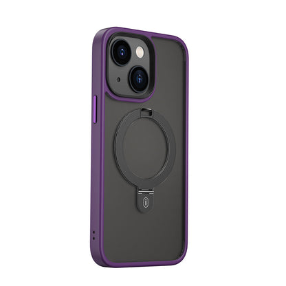 iPhone 14 Plus Kılıf Wiwu ZMM-010 M-safe Şarj Özellikli Parmak İzi Bırakmayan Mat Transparan Standlı Kılıf