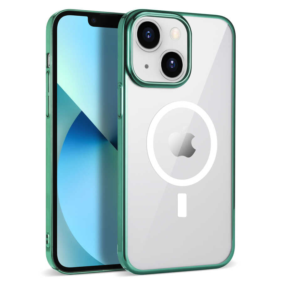 iPhone 14 Plus Kılıf Zore Wireless Şarj Özellikli Pixel M-safe Kılıf
