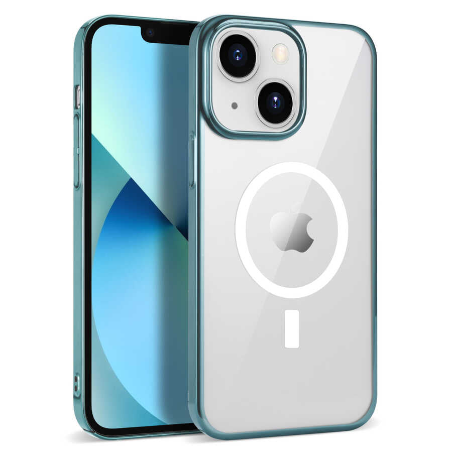 iPhone 14 Plus Kılıf Zore Wireless Şarj Özellikli Pixel M-safe Kılıf