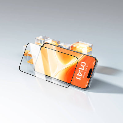 Apple iPhone 14 Plus Wiwu GT-008 Polimer Oleofobik Kaplama Şeffaf Pürüzsüz Temperli Cam Ekran Koruyucu 10'lu Paket Siyah