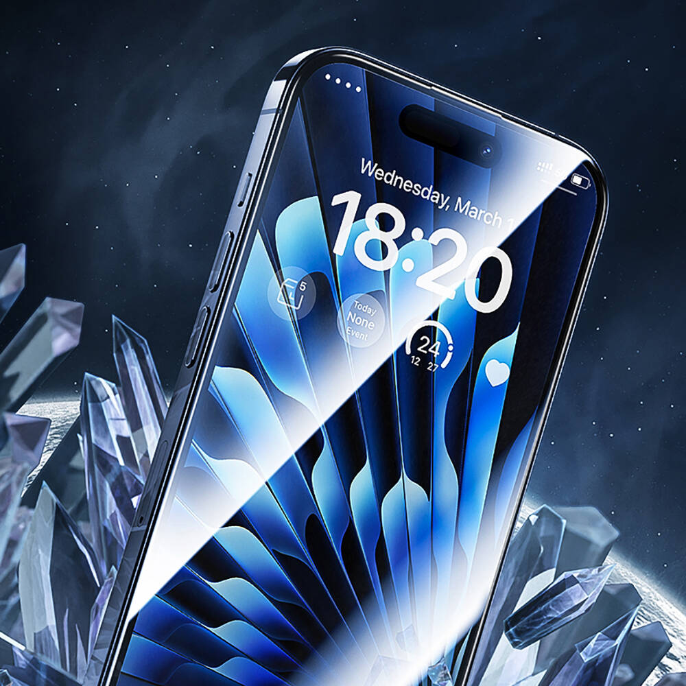 Apple iPhone 14 Pro Benks Glass Warrior HD Cam Ekran Koruyucu + Kolay Uygulama Aparatlı Siyah