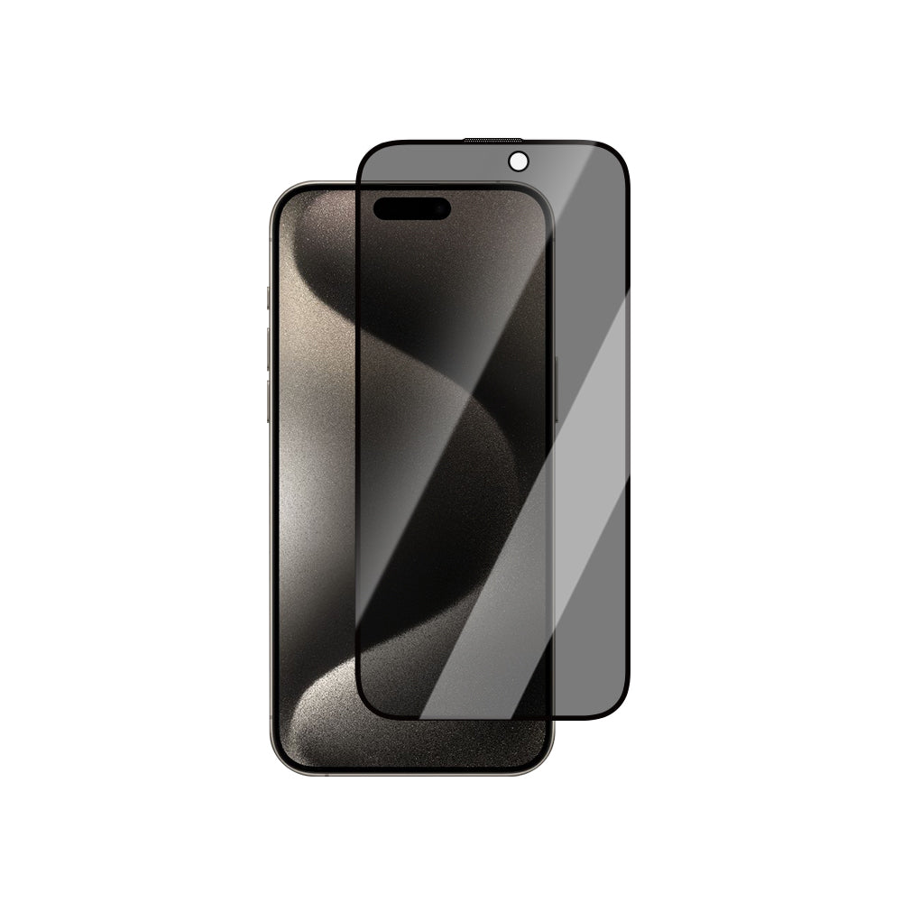 iPhone 14 Pro CaseWorld 0.25mm Privacy 3D Temperli Cam Ekran Koruyucu + Uygulama Aparatlı