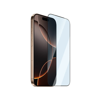 iPhone 14 Pro CaseWorld Applicator Serisi 2.5D Eyesafe Mavi Işık Teknolojili 0.33mm Temperli Cam Ekran Koruyucu + Uygulama Aparatı