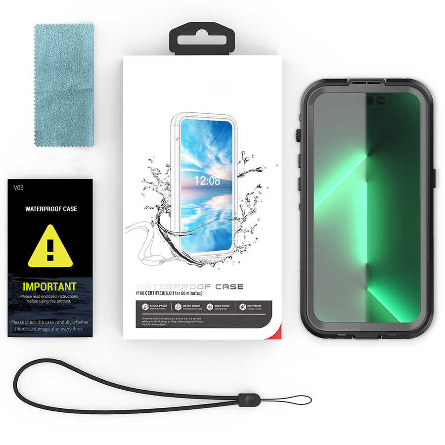 iPhone 14 Pro Kılıf 1-1 Su Geçirmez Kılıf