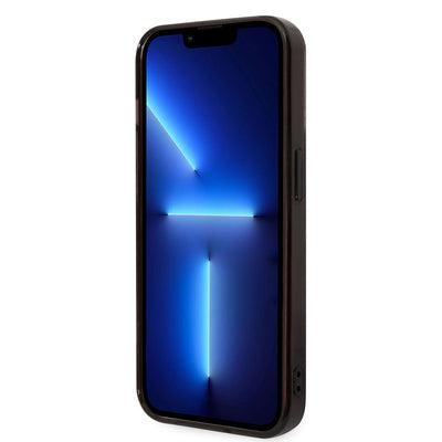 Apple iPhone 14 Pro Kılıf AMG Transparan Çift Katmanlı Damalı Bayrak Dizayn Kapak Siyah