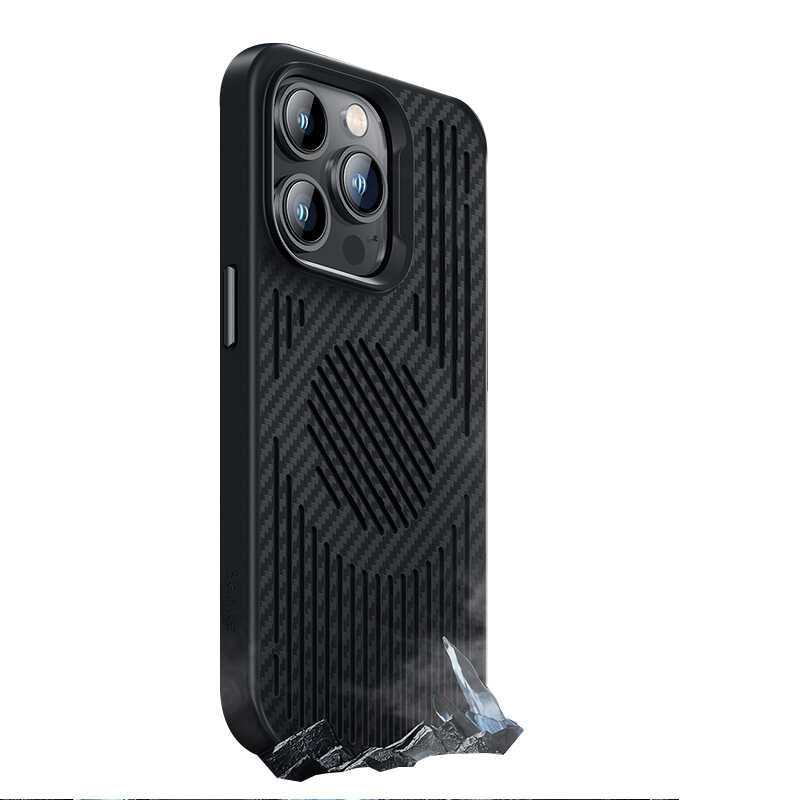Apple iPhone 14 Pro Kılıf Benks Magnetic Cooling Kevlar Soğutucu Özellikli Telefon Kılıfı Siyah