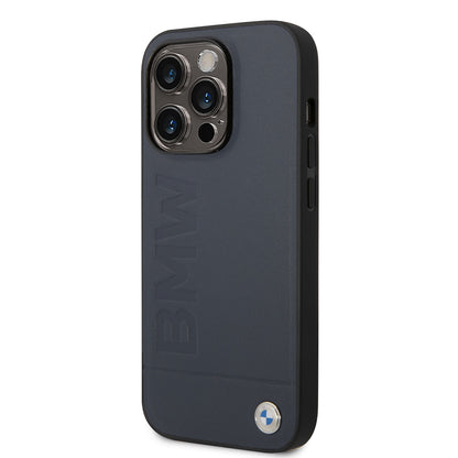 iPhone 14 Pro Kılıf BMW M-safe Şarj Özellikli Deri Sıcak Mühür Baskılı Logo Dizayn Kılıf