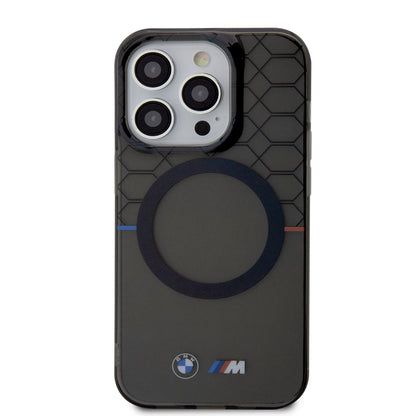 iPhone 14 Pro Kılıf BMW M-safe Şarj Özellikli Transparan M Dizayn Kılıf