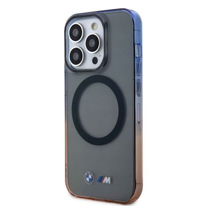 iPhone 14 Pro Kılıf BMW M-safe Şarj Özellikli Transparan Renk Geçişli Dizayn Kılıf