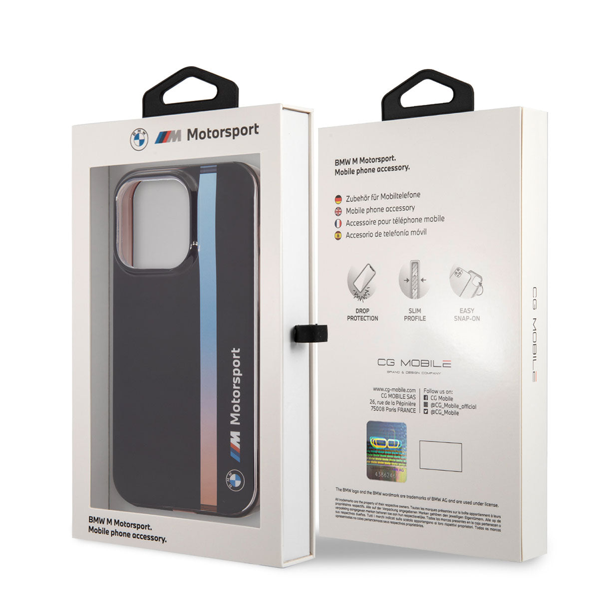 iPhone 14 Pro Kılıf BMW Orjinal Lisanslı Renk Geçişli Çizgili Dizayn Kılıf