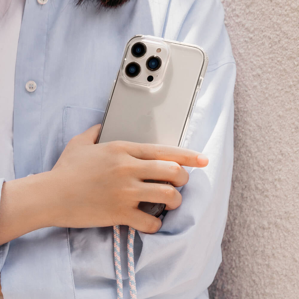iPhone 14 Pro Kılıf Boyun Askılı Şok Önleyicili Şeffaf Lisanslı Switcheasy Play Kılıf