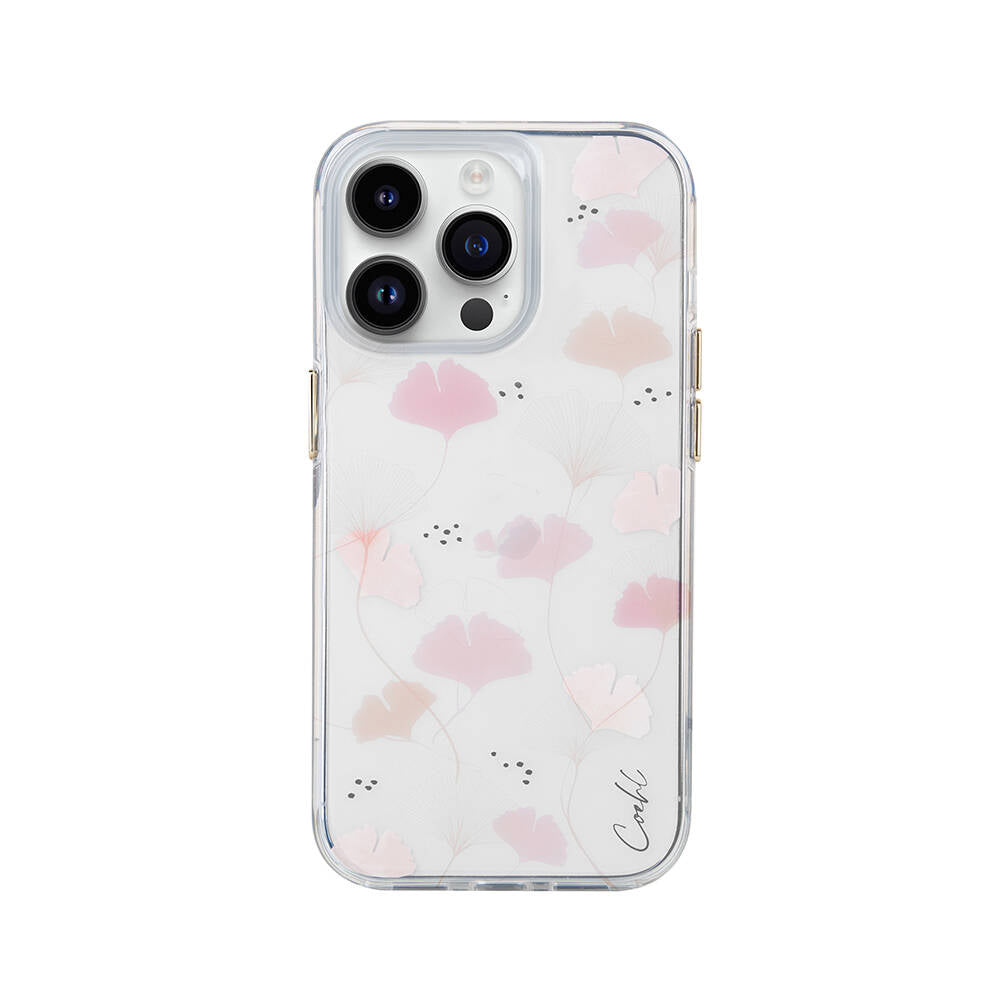 Apple iPhone 14 Pro Kılıf Çayır Çiçeği Desenli Coehl Meadow Kapak Pembe
