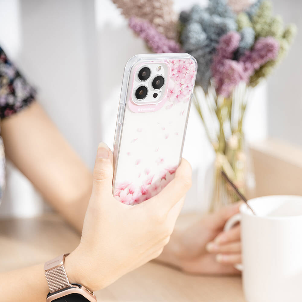iPhone 14 Pro Kılıf Çift IMD Baskılı Lisanslı Switcheasy Artist Sakura Kılıf