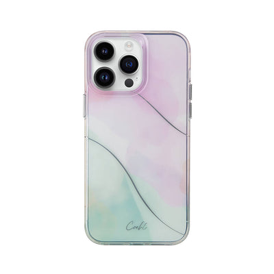 Apple iPhone 14 Pro Kılıf Dalgalı Çizgi Desenli Coehl Palette Kapak Lila