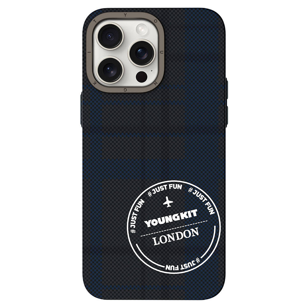 iPhone 14 Pro Kılıf Ekose Desenli Youngkit Gezhi Serisi Kılıf
