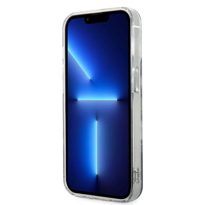 Apple iPhone 14 Pro Kılıf GUESS Magsafe Şarj Özellikli Yaprak Desenli Magsafe Şarj Kablolu Kapak Yeşil