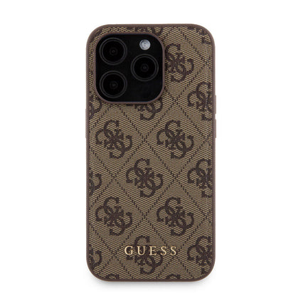 iPhone 14 Pro Kılıf Guess Orjinal Lisanslı M-safe Şarj Özellikli Yazı Logolu 4G Desenli Kılıf + Powerbank 5000mAh 2in1 Set