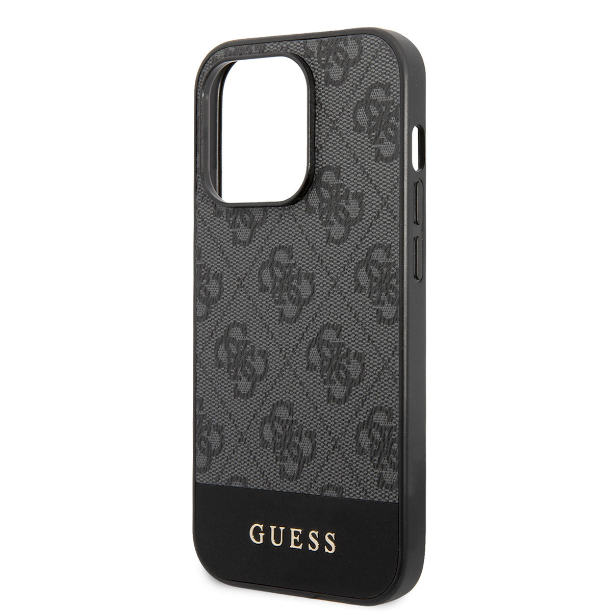 iPhone 14 Pro Kılıf GUESS PU Deri Şerit Logo Dizaynlı Kılıf