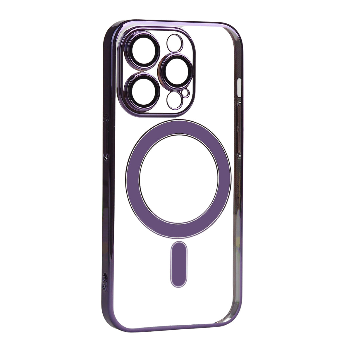 Apple iPhone 14 Pro Kılıf Kamera Korumalı M-safe Sert PC Zore Porto Kapak Derin Mor