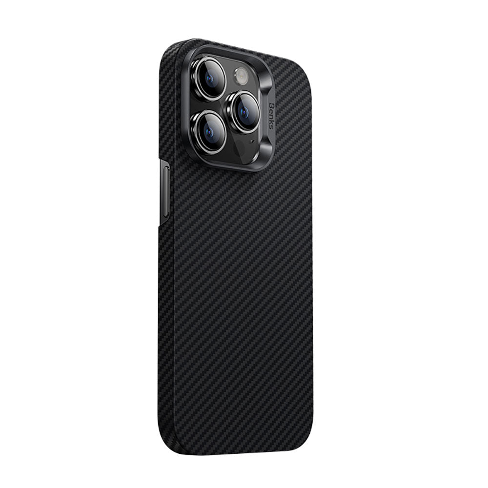 iPhone 14 Pro Kılıf Karbon Fiber Benks 600D Essential Kevlar Kılıf