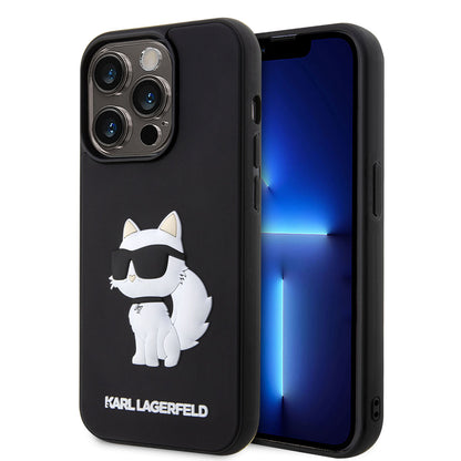 iPhone 14 Pro Kılıf Karl Lagerfeld 3D Rubber Choupette Dizayn Kılıf