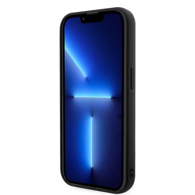 Apple iPhone 14 Pro Kılıf Karl Lagerfeld 3D Rubber Choupette Dizayn Kapak Siyah
