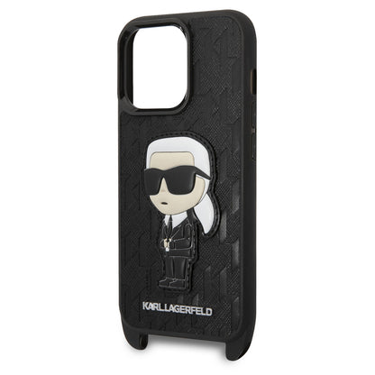 iPhone 14 Pro Kılıf Karl Lagerfeld Boyun Askılı Karl Dizayn Kılıf