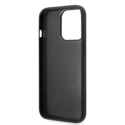Apple iPhone 14 Pro Kılıf Karl Lagerfeld Nylon Puffy Airbag Dizayn Kapak Siyah