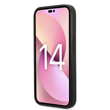 iPhone 14 Pro Kılıf Karl Lagerfeld PU Suni Deri Logolu Dizayn Kılıf