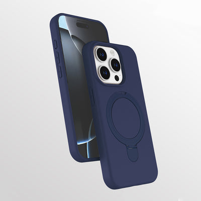 Apple iPhone 14 Pro Kılıf M-safe Şarj Özellikli Standlı Zore Samara Kapak Lila