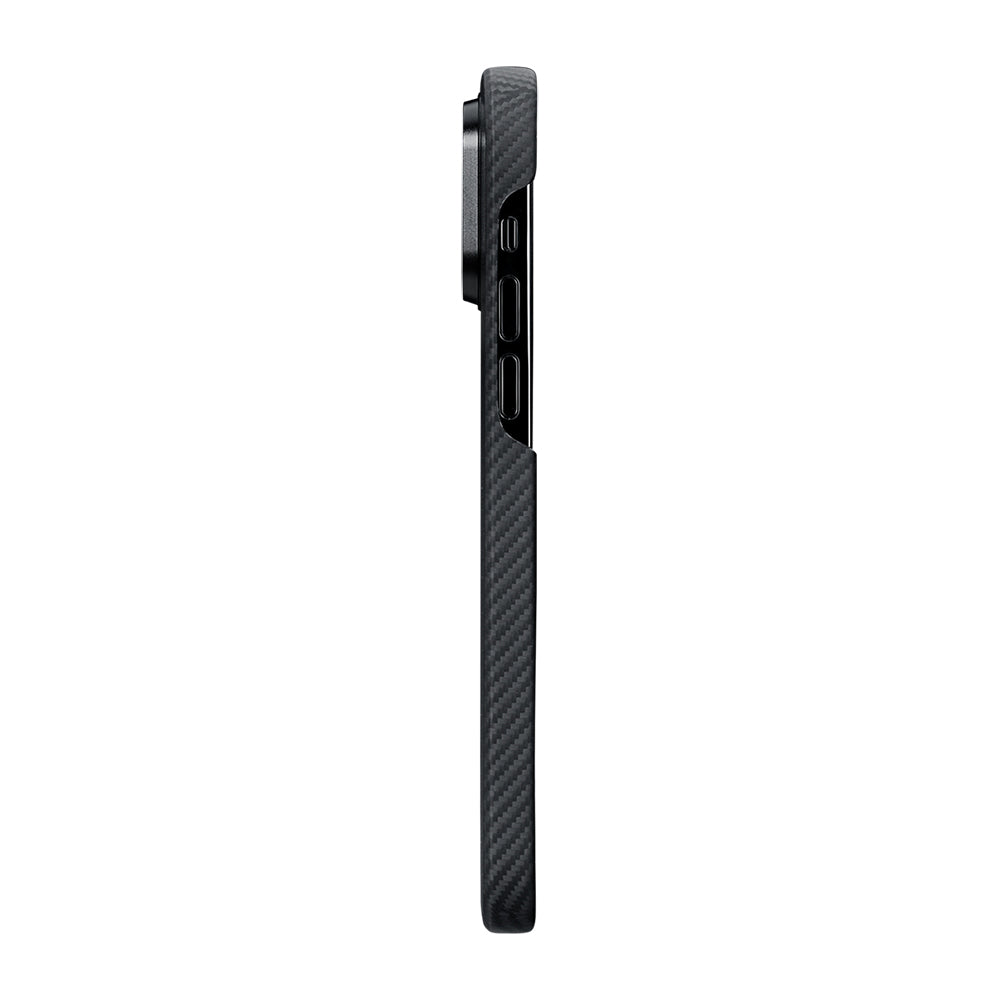 Apple iPhone 14 Pro Kılıf Magsafe Şarj Özellikli 600D Aramid Fiber Pitaka Tactile Woven Orchestra Serisi Rhapsody Kapak Siyah